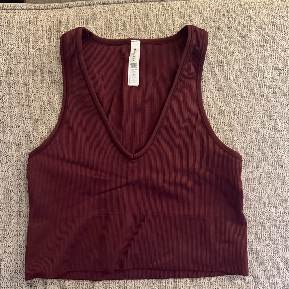 Athleta Crop Tank Maroon